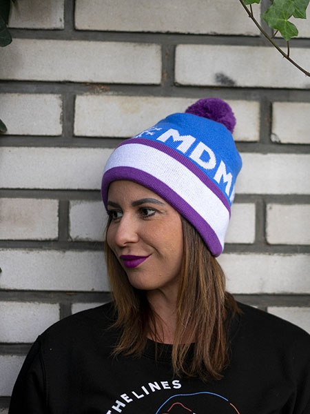 Beanie Snow blue/violet